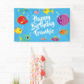 Fish Aquarium 1e Verjaardagsfeest Banner Decor (Insitu)
