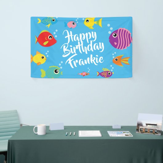 Fish Aquarium 1e Verjaardagsfeest Banner Decor (Beurs)