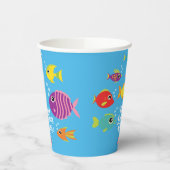 Fish Aquarium 1e verjaardagsfeestje Papieren Bekers (Links)