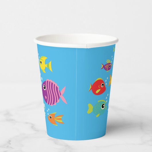 Fish Aquarium 1e verjaardagsfeestje Papieren Bekers (Rechts)