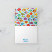 Fish Aquarium Dank u 1e Verjaardag Kaarten (Binnen)