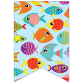 Fish Aquarium Gelukkige Verjaardag Bunting Banner (Eerste vlag)