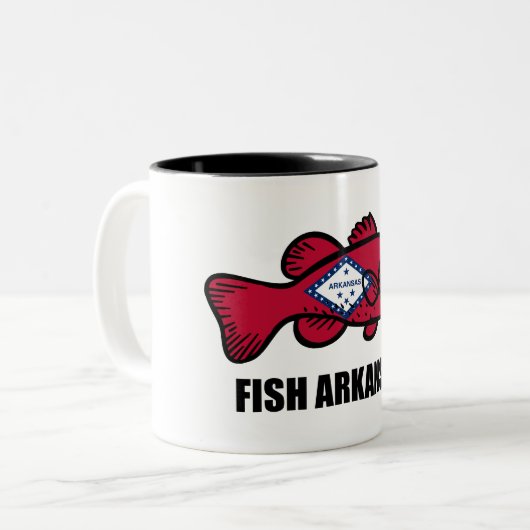 Fish Arkansas Tweekleurige Koffiemok (Voorkant links)