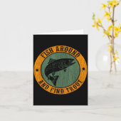 Fish Around &amp; Find Rainbow Trout Fly Fishing G Kaart (Gele Bloem)