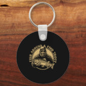 Fish Around And Find Trout Bigfoot Fishing Sasquat Sleutelhanger (Voorkant)