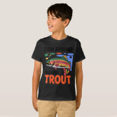 Fish Around And Find Trout Funny Cute Fishing Fish T-shirt (Voorkant volledig)