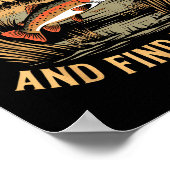 Fish Around And Find Trout Funny Fishing Fishermen Poster (Hoek)