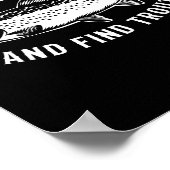 Fish Around And Find Trout Funny Fishing Fishermen Poster (Hoek)