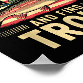 Fish Around And Find Trout Funny Fishing Fishermen Poster (Hoek)