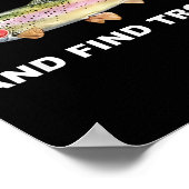 Fish Around And Find Trout Funny Fishing Shirt For Poster (Hoek)