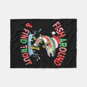 Fish Around Find Trout, Funny Fisherman Fishing Ch Fleece Deken (Voorkant (Horizontaal))