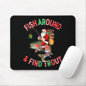 Fish Around Find Trout, Funny Fisherman Fishing Ch Muismat (Met muis)