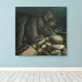 Fish Art Canvas Vis Beren Canvas Art Print (Insitu (Houten vloer))