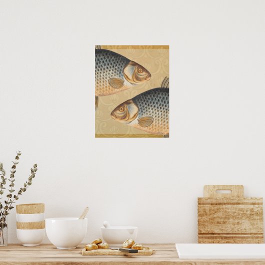 Fish+artwork+design+fishing+fishy Poster (Keuken)