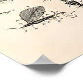 Fish Bait 1925 Patent Art Old Peper Poster (Hoek)