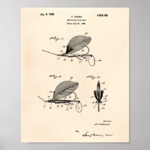 Fish Bait 1925 Patent Art Old Peper