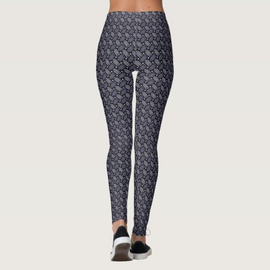 Fish Basket Weave Blue Slate Leggings (Achterkant)