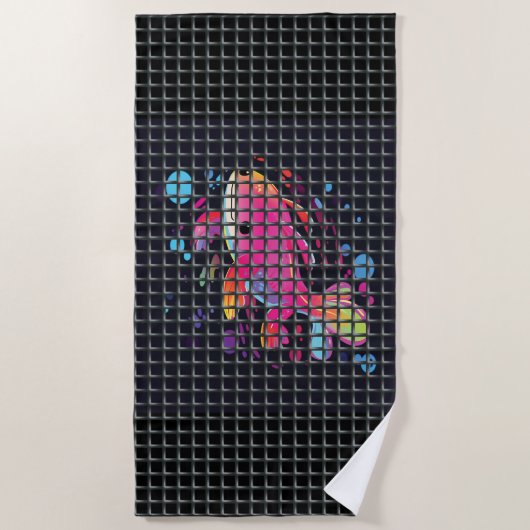 Fish Behind Net Illustration Strandlaken (Voorkant)