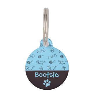 Fish Botten and Mice Cat Pet ID Tag Huisdierpenning
