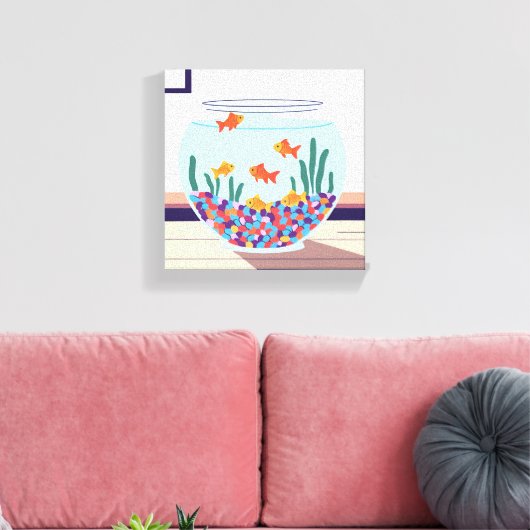 Fish Bowl Canvas Afdruk (Insitu (Woonkamer))