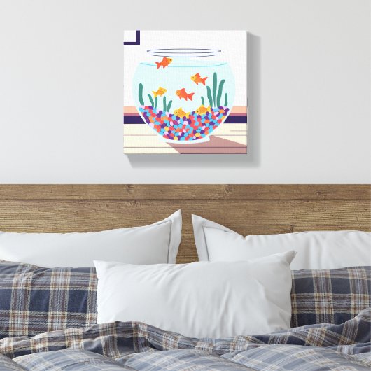 Fish Bowl Canvas Afdruk (Insitu (Slaapkamer))