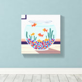Fish Bowl Canvas Afdruk (Insitu (Houten vloer))