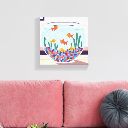 Fish Bowl Canvas Afdruk (Insitu (Woonkamer))