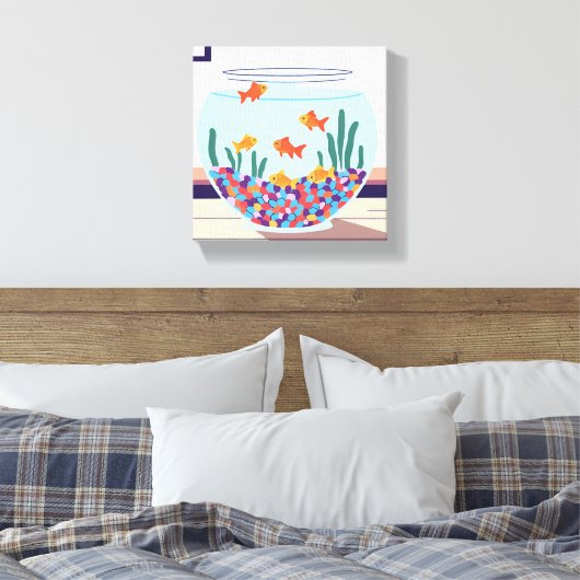 Fish Bowl Canvas Afdruk (Insitu (Slaapkamer))