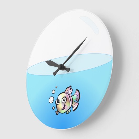 Fish Bowl Clock Grote Klok (Hoek)