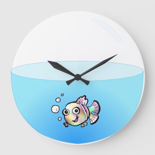Fish Bowl Clock Grote Klok (Voorkant)