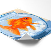 Fish Bowl | Goldfish Watercolor Painted Poster (Hoek)