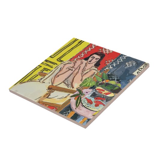 Fish Bowl op tafel, Tegeltje (Zijkant)