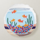 Fish Bowl Rond Kussen (Voorkant)