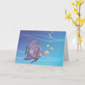 FISH BUBBLE VAN SHARON SHARPE KAART (Gele Bloem)
