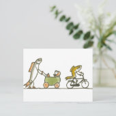 Fish Buggy en Bike Briefkaart (Staand voorkant)