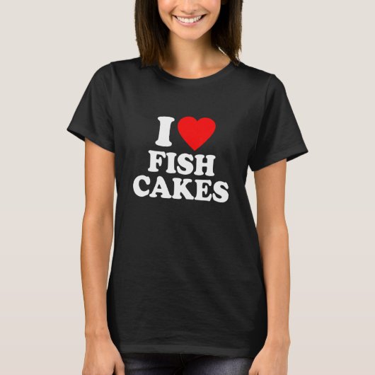 Fish Cakes Love Heart T-shirt (Voorkant)