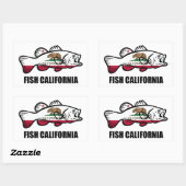 Fish California Bass Rechthoekige Sticker (Vel)