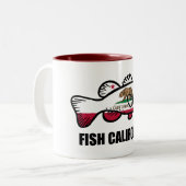 Fish California Bass Tweekleurige Koffiemok (Voorkant links)