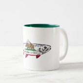 Fish California Trout Tweekleurige Koffiemok (Voorkant rechts)