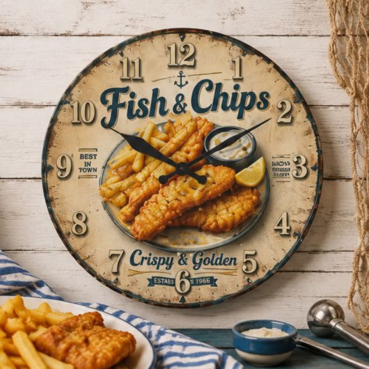 Fish & Chips Vintage Kitchen Grote Klok