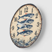 Fish Coastal Nautical Fisherman Beach House Grote Klok (Hoek)