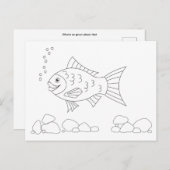 Fish Color me briefkaart (Voorkant / Achterkant)