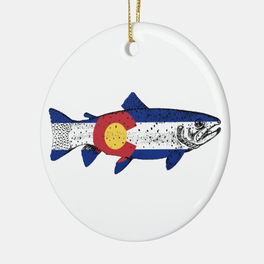 Fish Colorado Keramisch Ornament (Links)