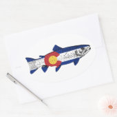 Fish Colorado Ovale Sticker (Envelop)