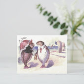 Fish Couple Beach Zee Oceaan Briefkaart (Staand voorkant)