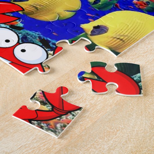 Fish Crab Jigzaag Puzzle Legpuzzel (Zijkant)