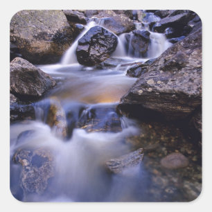 Fish Creek Falls bij Steamboat Springs Colorado Vierkante Sticker