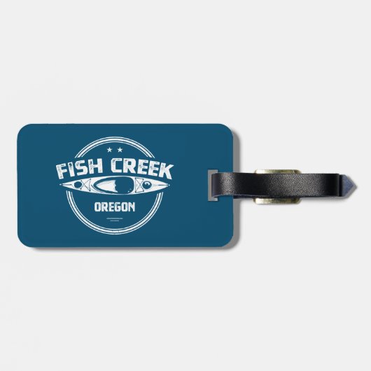Fish Creek Oregon Kayak Bagagelabel (Achterkant horizontaal)