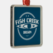 Fish Creek Oregon Kayak Metalen Ornament (Rechts)