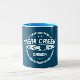 Fish Creek Oregon Kayak Tweekleurige Koffiemok